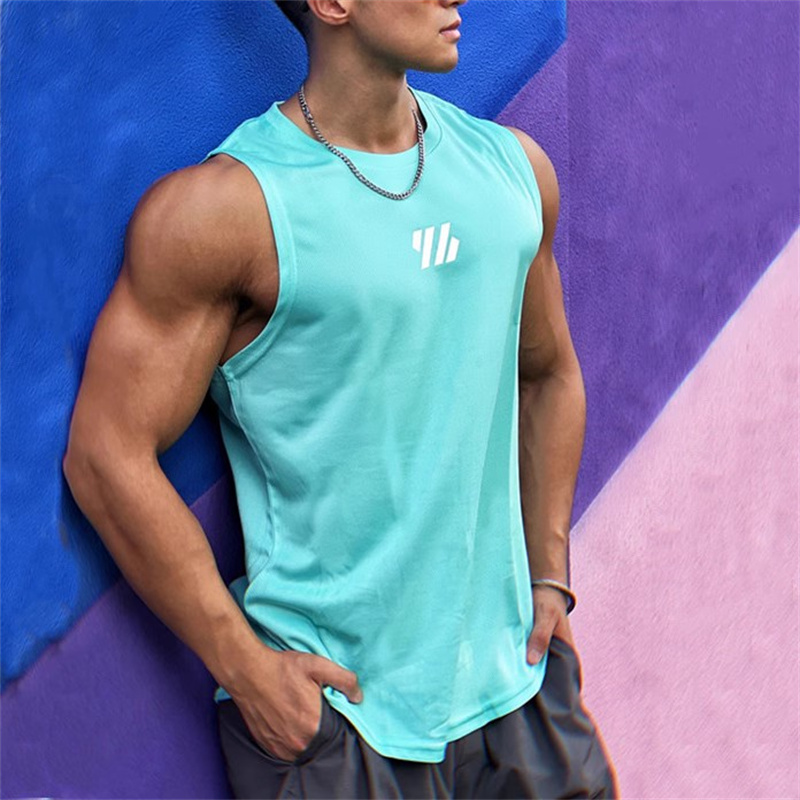 Sleeveless Undershirt - 2025年最新夏用ジムベスト 高品質メッシュシャツ ノースリーブTシャツ メンズタンクトップ ランニングフィットネススポーツベスト メンズ衣料
