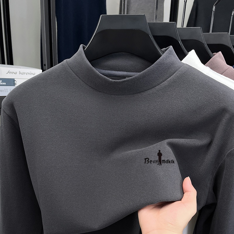 Base Layer Top - デザイナーメンズ無地新作プリントTシャツ 保温性のある秋のベースレイヤーシャツ 長袖トップス 多用途メンズウェア