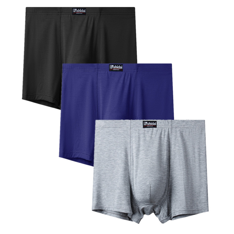 Boxer Shorts Modal - メンズプラスサイズの下着ボクサーパンツ,ルーズフィット,セクシー,ラージサイズ,9xl,10xl,11xl,12xl,13xl,3ユニット