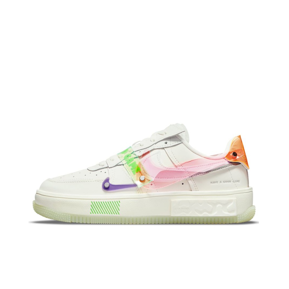 Nike Shoes Air Force 1 - ナイキ エアフォース1 スケートボードシューズ レディース ロートップ ホワイト/グリーン/オレンジ/パープル