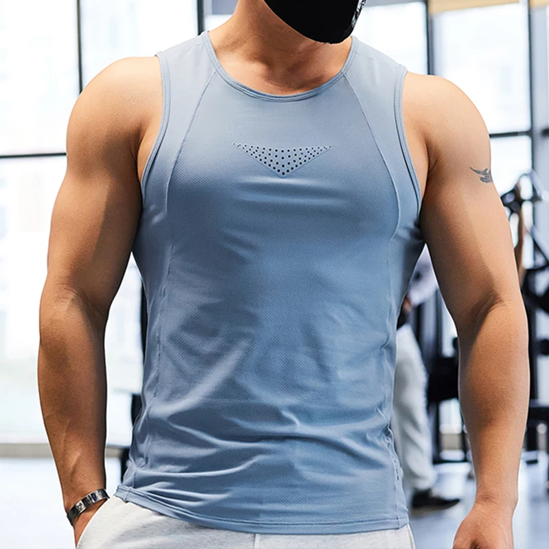 Sleeveless Undershirt - ノースリーブのランニングとトレーニング用のメンズスポーツウェア,ジム,ランニング用の下着