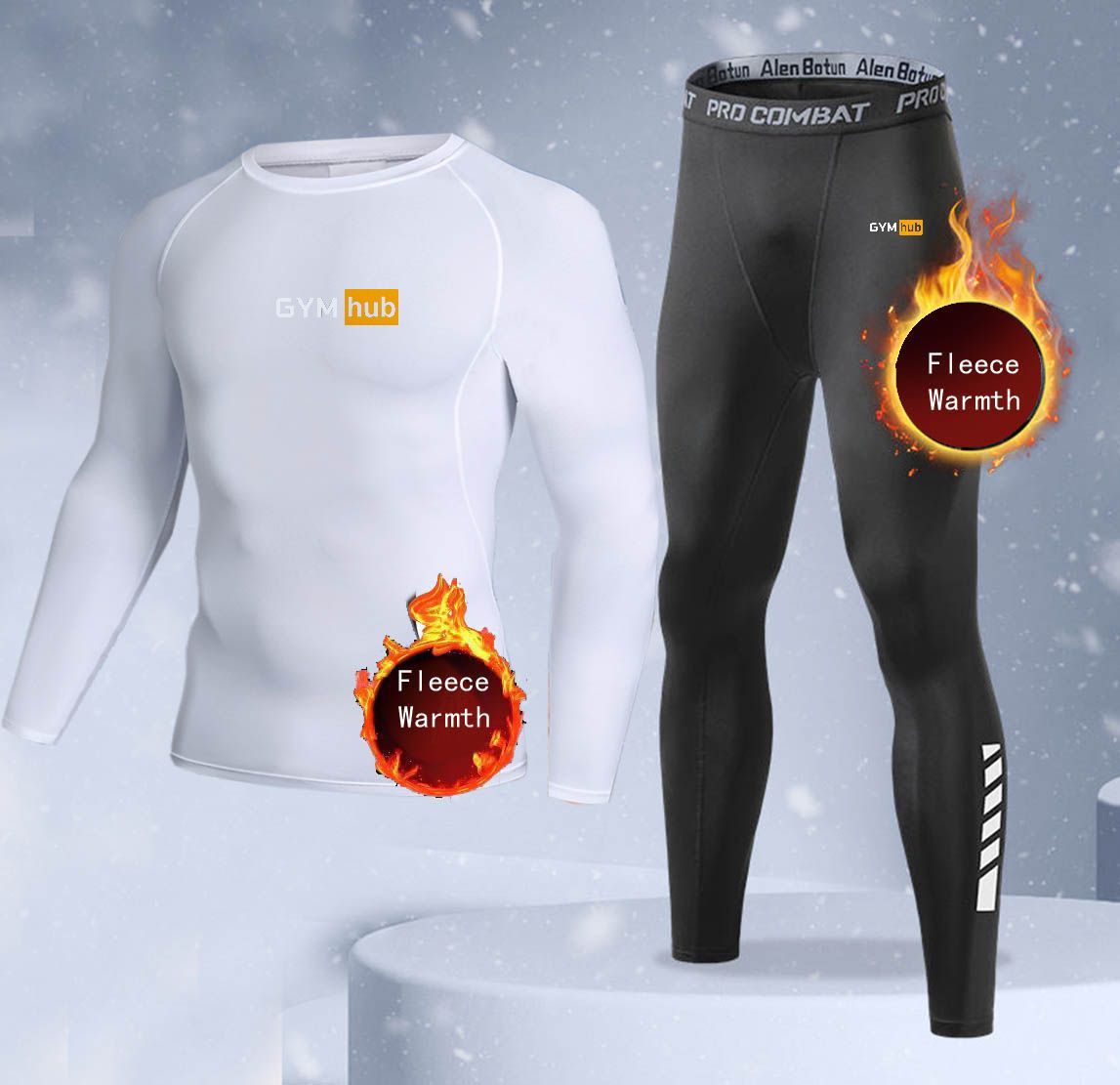 新作2ピース冬用保温メンズ下着セット フリースサーマルアンダ - Thermal Long John のレビューと価格