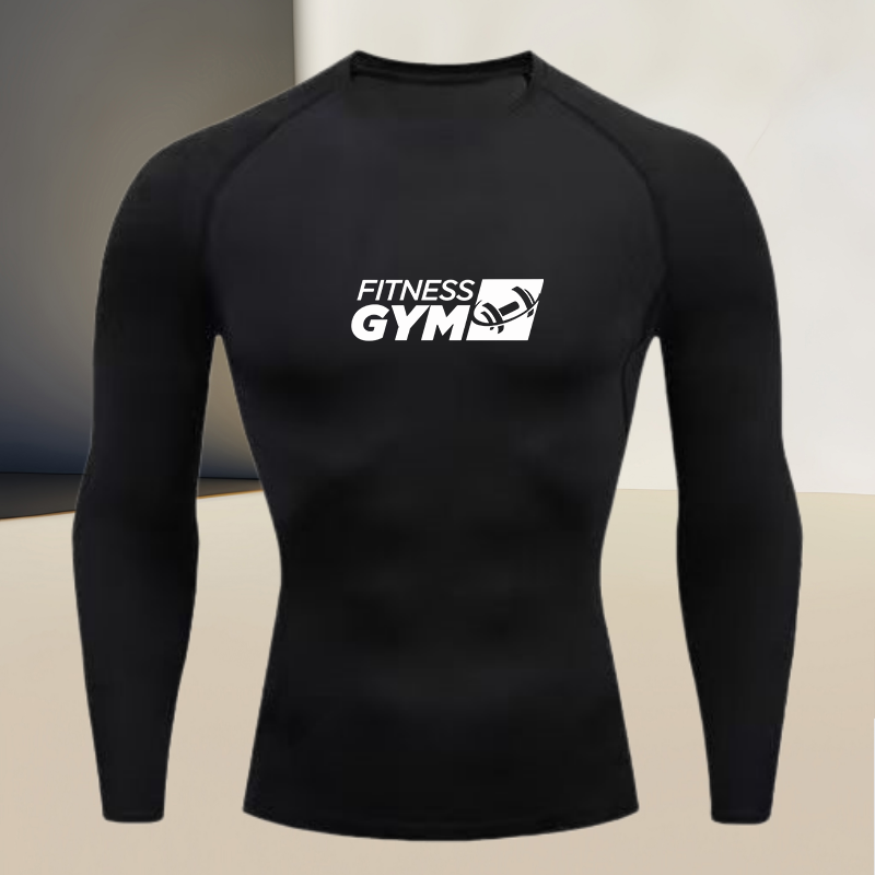 メンズラウンドネック長袖ジムワークアウトコンプレッションシャ - Base Layer Top のレビューと価格