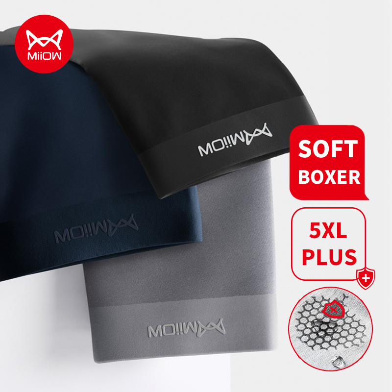 Miiow 3個オーガニックコットン男性ボクサー下着シームレ - Boxer Shorts Modal のレビューと価格