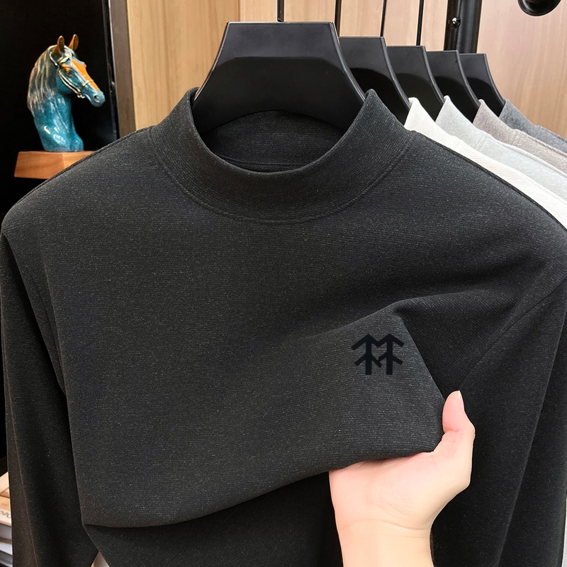メンズ保温秋冬プリントTシャツ ファッション快適長袖Oネック - Base Layer Top のレビューと価格